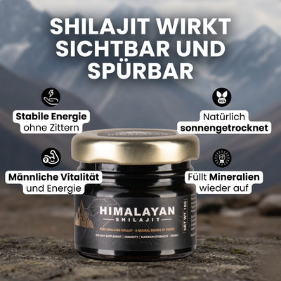100% reines Himalaya-Shilajit — Eurofins-geprüft, Dosierlöffel inklusive