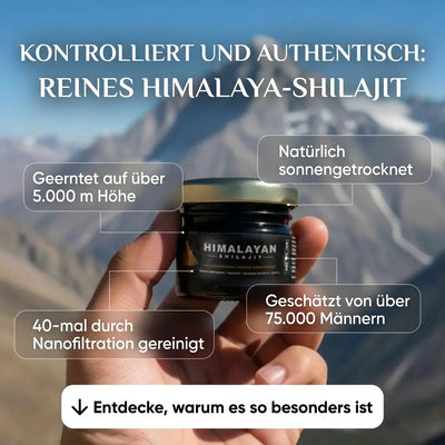 100% reines Himalaya-Shilajit — Eurofins-geprüft, Dosierlöffel inklusive