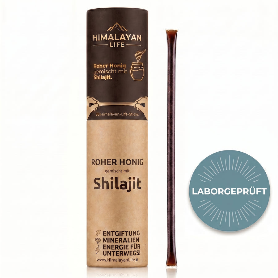 Rohhonig-Sticks mit Shilajit – 30 Einzelportionsbeutel