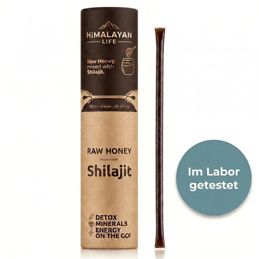 1X Rohhonig-Sticks mit Shilajit – 30 Einzelportionsbeutel